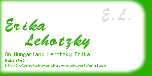 erika lehotzky business card